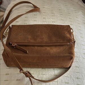 Elegant Brown Leather Crossbody Bag